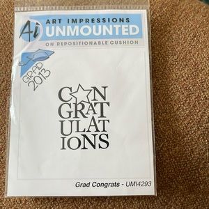 Congratulations cling stamp